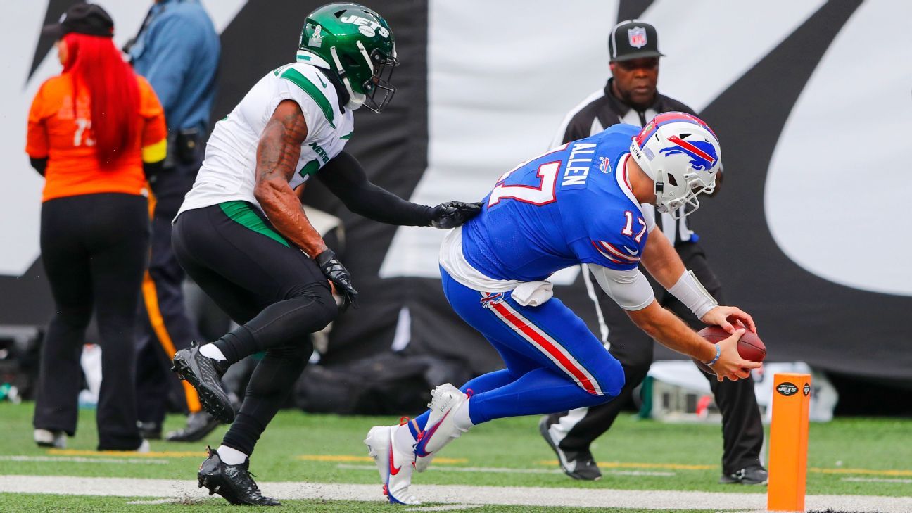 <div>Bills' Josh Allen evades Jets defense on career-long touchdown run</div>