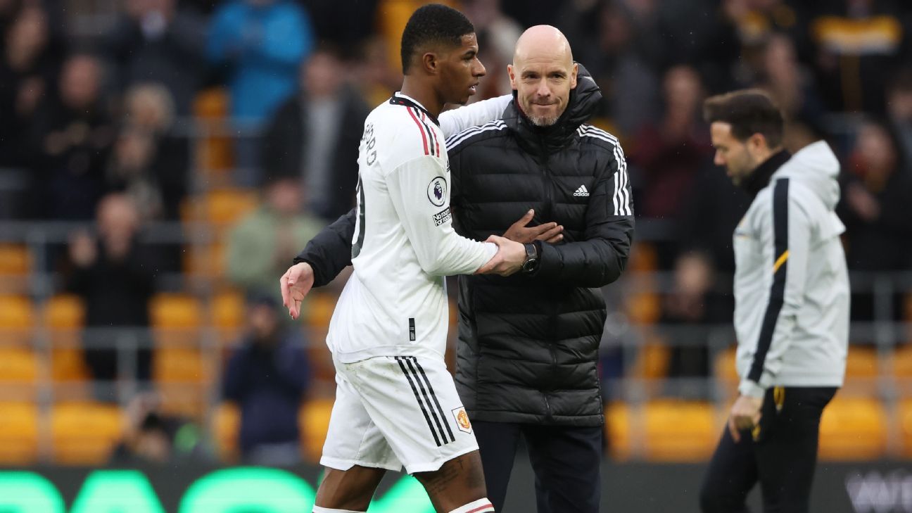 Ten Hag vindicated as dropped Rashford comes off bench to beat Wolves