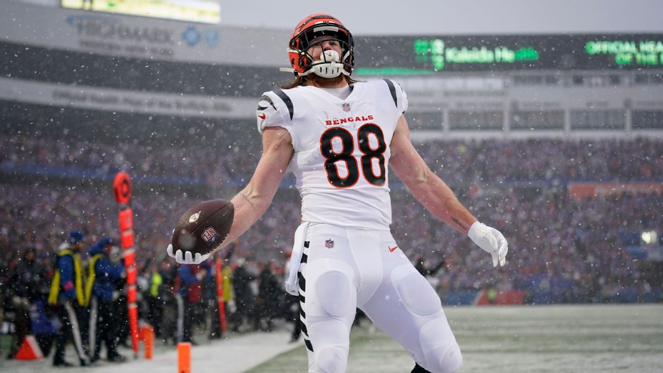 Bengals TE Hurst (calf) will play in AFC title game
