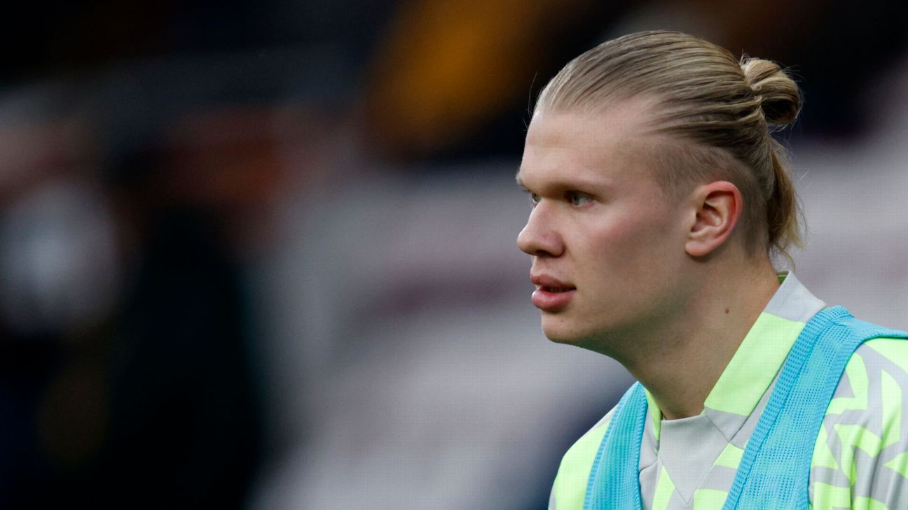 Erling Haaland will miss Manchester City’s Premier League match against Liverpool due to injury