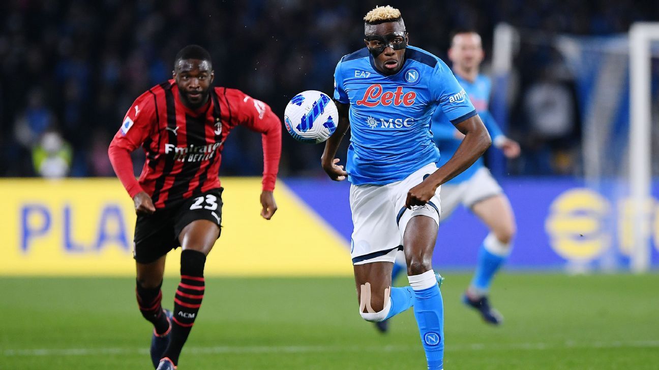 Napoli and Milan meet for a place in the Champions League semi-finals