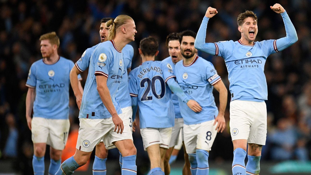 Emphatic win means Premier League title is Man City’s to lose