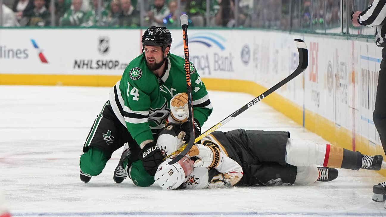 <div>Tough lessons of the Stanley Cup playoffs: Benn's behavior, Canes' catastrophe, the next 'copycat' trend</div><div class='code-block code-block-8' style='margin: 20px auto; margin-top: 0px; text-align: center; clear: both;'>
<!-- GPT AdSlot 4 for Ad unit 'zerowicketARTICLE-POS3' ### Size: [[728,90],[320,50]] -->
<div id='div-gpt-ad-ArticlePOS3'>
  <script>
    googletag.cmd.push(function() { googletag.display('div-gpt-ad-ArticlePOS3'); });
  </script>
</div>
<!-- End AdSlot 4 -->
</div>
