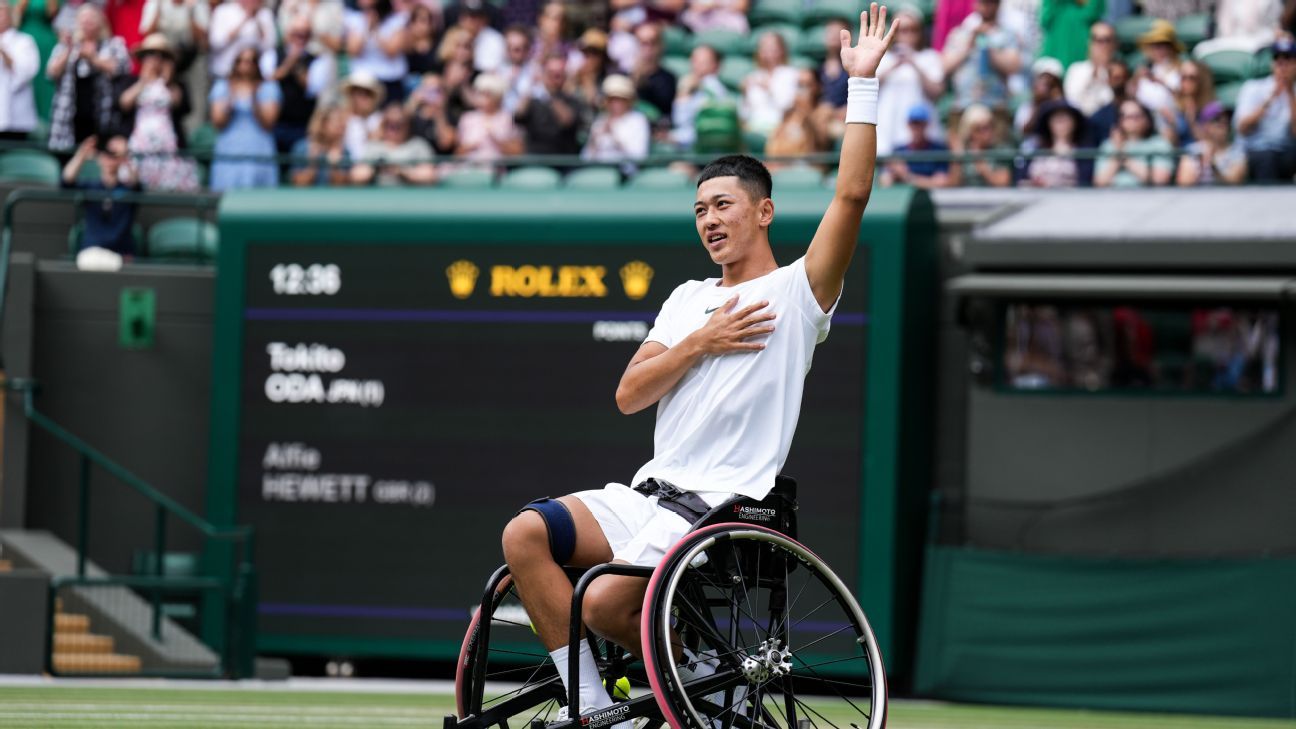 Tokito Oda, 17 ans, remporte le championnat masculin de Wimbledon en fauteuil roulant