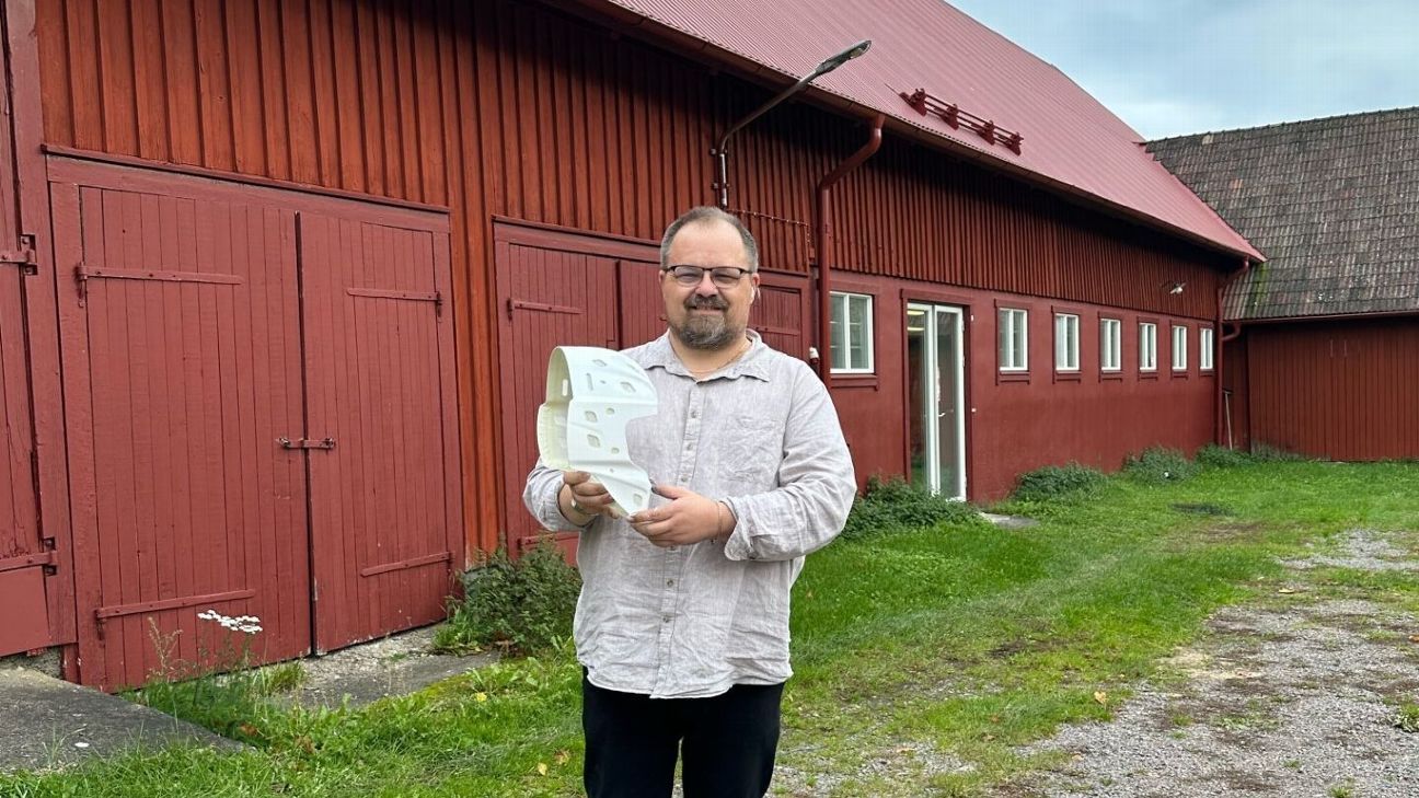 Meet the artist who designs your favorite goalie's mask in a barn in Sweden