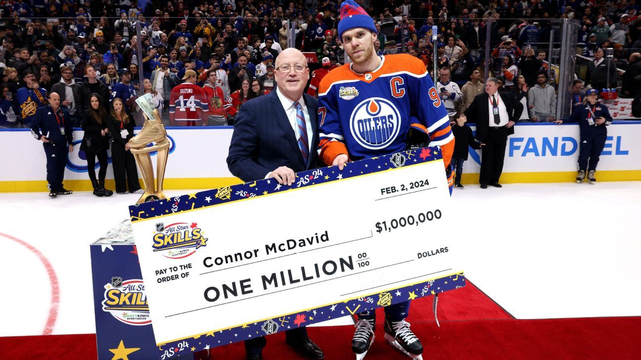 Connor McDavid wygrywa odnowiony turniej NHL All-Star Skills Challenge o wartości 1 miliona dolarów