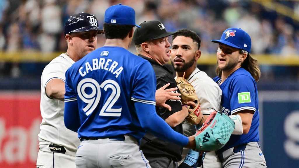 Jays' Cabrera tossed after benches clear vs. Rays