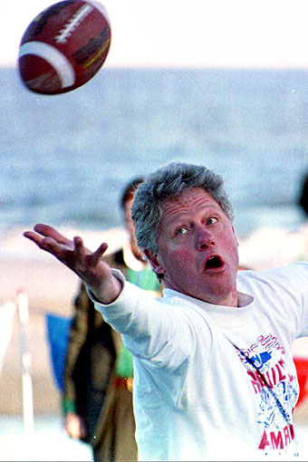 Bill Clinton - Presidents Playing Football - ESPN