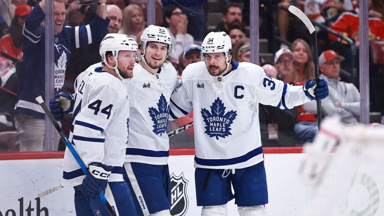 Mitch Marner in a Maple Leafs uniform